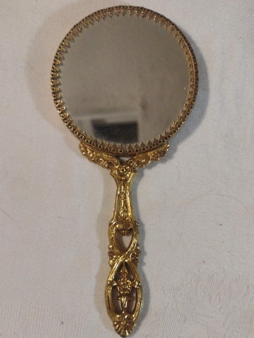 Ornate Gold Small Hand Mirror